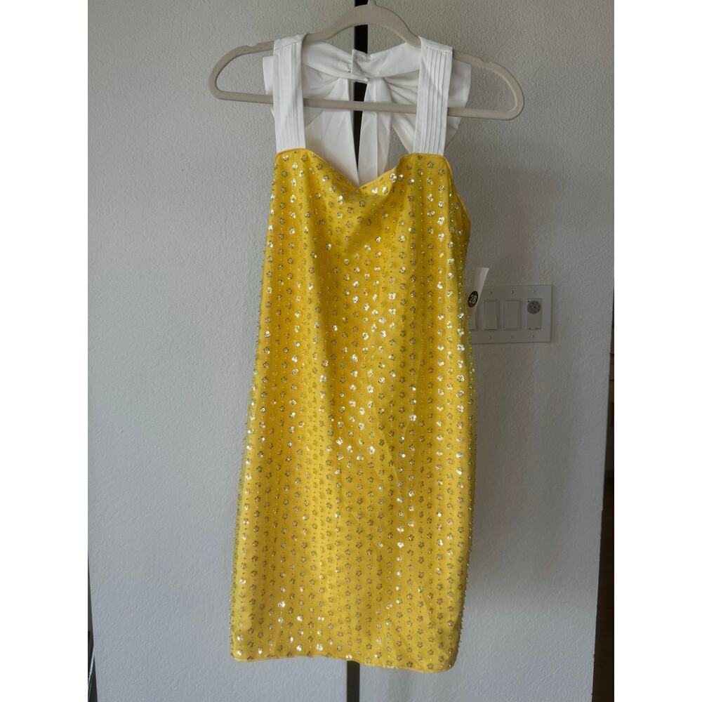 Mestiza New York | Millie Sequined Halter Mini Dress - Picture 3 of 6